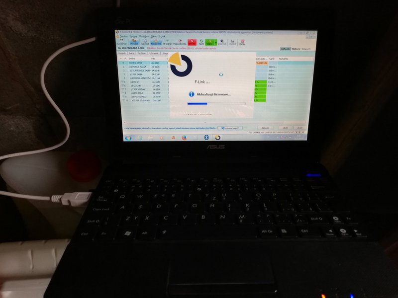 Servis EZS JA-100 - aktualizace systému