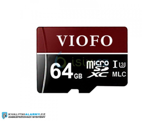 VIOFOSD karta  64GB PROFESIONÁLNÍ MLC UHS-3 MICROSD KARTA S 5 NASOBNOU VYDRŽÍ